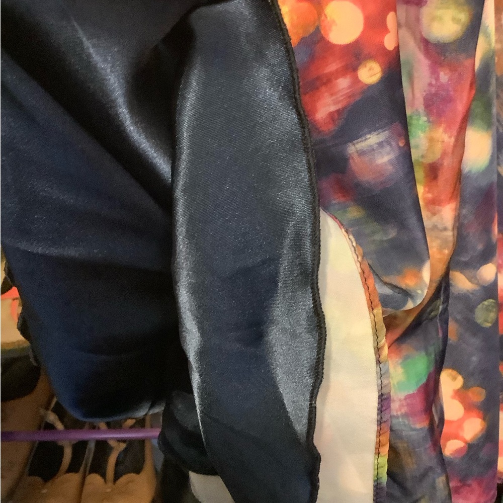Modcloth Watercolor Abstract A-Line Swing Skirt - Picture 2 of 3